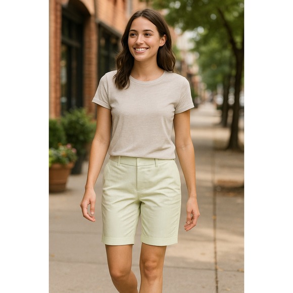 Peter Millar Pants - Peter Millar Women's Pima Cotton Striped Bermuda Shorts Sz 8 - Casual Preppy